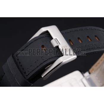 Replica Bell and Ross BR 03-94 Black Dial Silver Case Black Leather Strap