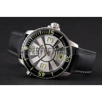 Swiss Blancpain 500 Fathoms Silver Dial Stainless Steel Case Black Canvas Strap Replica