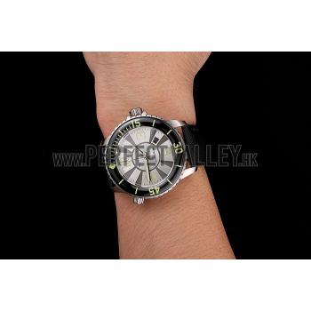 Swiss Blancpain 500 Fathoms Silver Dial Stainless Steel Case Black Canvas Strap Replica