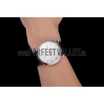 Blancpain Villeret Ultra Slim White Dial Stainless Steel Case Black Leather Strap