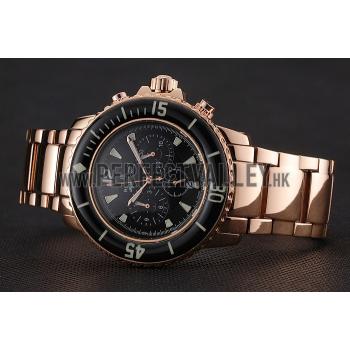 Blancpain Fifty Fathoms Flyback Chronograph Black Dial Rose Gold Case And Bracelet 1453772