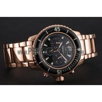 Blancpain Fifty Fathoms Flyback Chronograph Black Dial Rose Gold Case And Bracelet 1453772