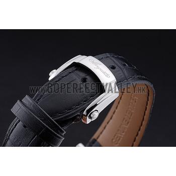 Replica Breguet Classique Grande Complication Tourbillon Silver Case Black Dial Black Leather Strap 622212