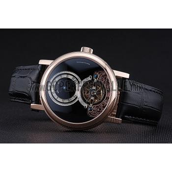 Breguet Classique Grande Complication Tourbillon Gold Case Black Dial Black Leather Strap 622211