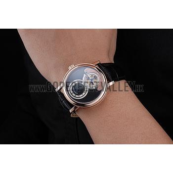 Breguet Classique Grande Complication Tourbillon Gold Case Black Dial Black Leather Strap 622211