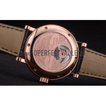 Cheap Breguet Classique Complications Rose Gold Case Black Leather Strap 80156