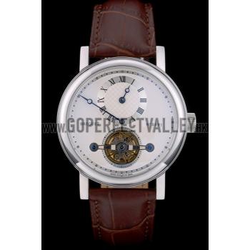 Breguet Classique Complications Stainless Steel Case Brown Leather Strap 80159