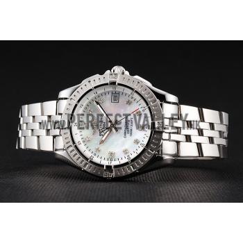 Breitling Colt Lady Pearl Dial Diamond Hour Marks Stainless Steel Case And Bracelet