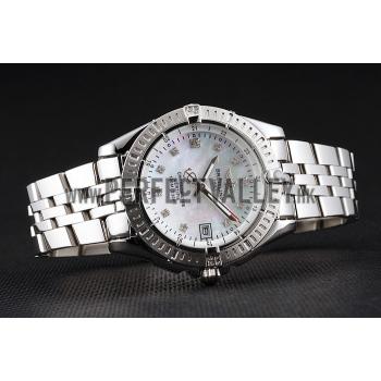 Breitling Colt Lady Pearl Dial Diamond Hour Marks Stainless Steel Case And Bracelet