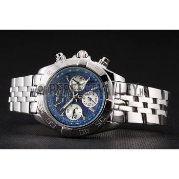 Breitling Chronomat Quartz Blue Dial Stainless Steel Case And Bracelet Replica