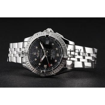 Breitling Colt Lady Black Dial Diamond Hour Marks Stainless Stees Case And Bracelet