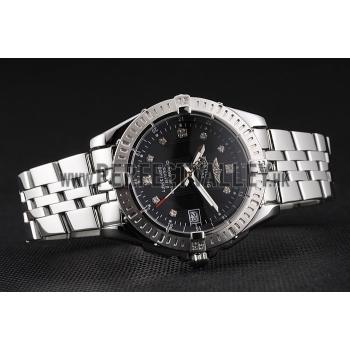 Breitling Colt Lady Black Dial Diamond Hour Marks Stainless Stees Case And Bracelet