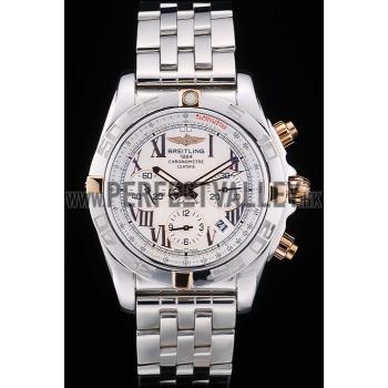 Replica Swiss Breitling Certifie Stainless Steel Bezel White Dial 80289