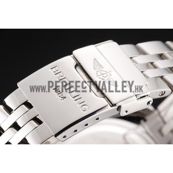 Breitling Bentley Chronograph White Dial Stainless Steel Strap