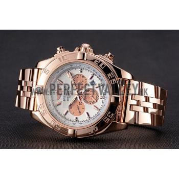 Breitling Chronomat 44 White Dial Rose Gold Bracelet  622518