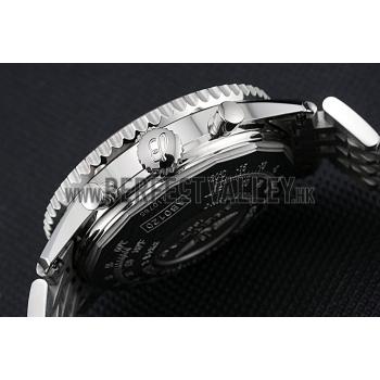 Swiss Breitling Navitimer Black Dial Stainless Steel Bracelet  622442