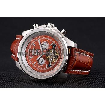 Breitling Bentley Mulliner Tourbillon Brown Dial Stainless Steel Case Brown Leather Strap  622727