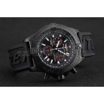 Breitling Avenger Seawolf Ion Plated Steinless Steel Case Black Dial Rubber Bracelet 622240