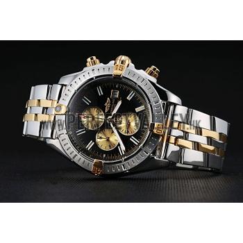 Breitling Chronomat Black Dial Stainless Steel And Gold Bracelet  622429