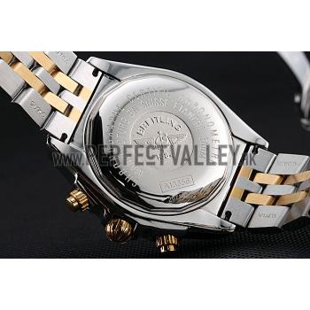 Breitling Chronomat Black Dial Stainless Steel And Gold Bracelet  622429