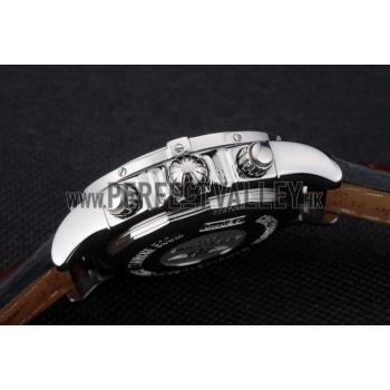 Swiss Breitling Certifie Stainless Steel Bezel Brown Croco Leather Bracelet White Dial 80285