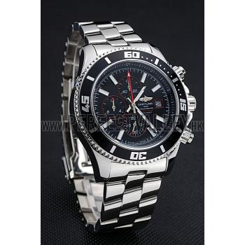 Breitling Superocean Chronograph II Black Dial Stainless Steel Bracelet  622428