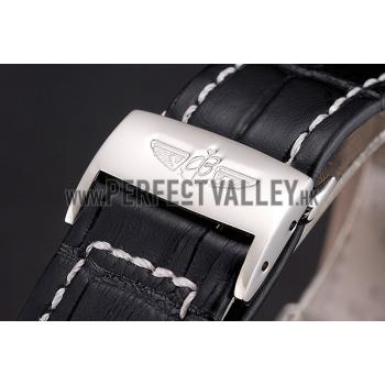 Breitling Navitimer World Black Dial Black Leather Bracelet  622513