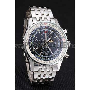 Replica Breitling Navitimer World Black Dial Stainless Steel Bracelet  622512