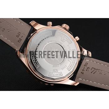 Breitling Navitimer Rosegold Bezek Leather Strap White Dial