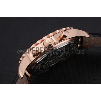 Breitling Navitimer Rosegold Bezek Leather Strap White Dial