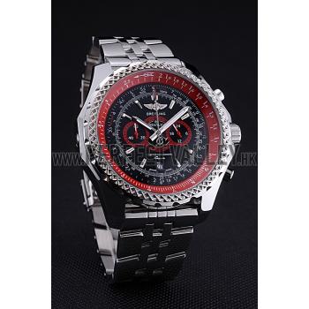 Replica Breilting Bentley Supersports Black And Red Dial Stainless Steel Bracelet  622521