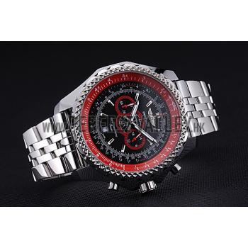 Replica Breilting Bentley Supersports Black And Red Dial Stainless Steel Bracelet  622521