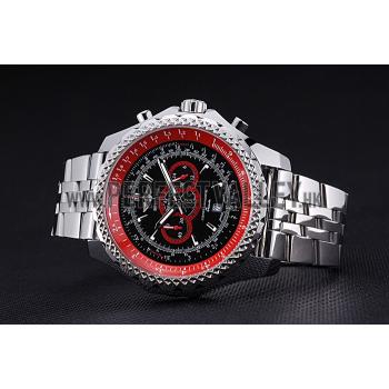 Replica Breilting Bentley Supersports Black And Red Dial Stainless Steel Bracelet  622521