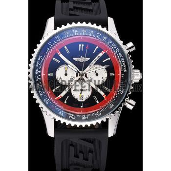 Breitling Certifie Black Rubber Strap Black Dial Chronograph 80182