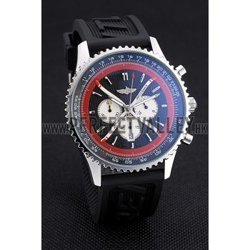 Breitling Certifie Black Rubber Strap Black Dial Chronograph 80182