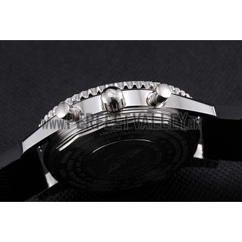 Breitling Certifie Black Rubber Strap Black Dial Chronograph 80182