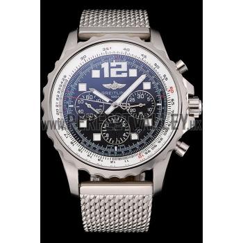 Swiss Breitling Professional Chronospace Black Dial Stainless Steel Case And Bracelet  622874