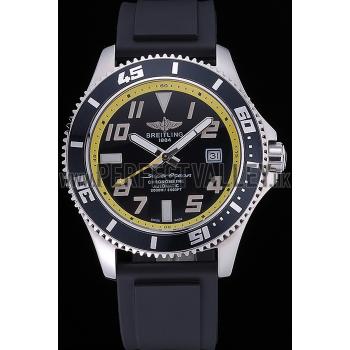 Replica Breitling Superocean Black Yellow Dial Watch  622331