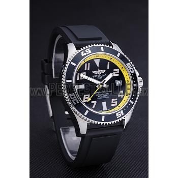 Replica Breitling Superocean Black Yellow Dial Watch  622331