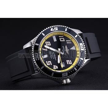 Replica Breitling Superocean Black Yellow Dial Watch  622331