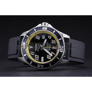 Replica Breitling Superocean Black Yellow Dial Watch  622331