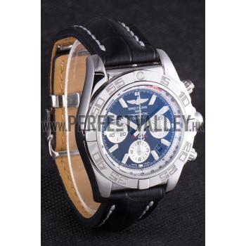 Swiss Breitling Chronomat Black Dial with Black Leather Band  621520