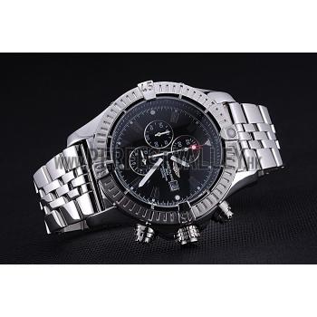 Breitling Chronomat Evolution Black Dial Stainless Steel Bracelet  622515