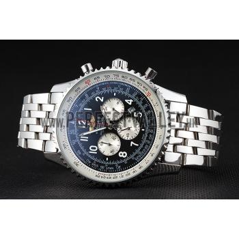 Breitling Navitimer Black Dial White Subdials Stainless Steel Case And Bracelet