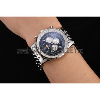 Breitling Navitimer Black Dial White Subdials Stainless Steel Case And Bracelet