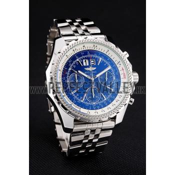 Breitling Bentley 6.75 Speed Blue Dial Stainless Steel Case And Bracelet 622214