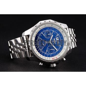 Breitling Bentley 6.75 Speed Blue Dial Stainless Steel Case And Bracelet 622214