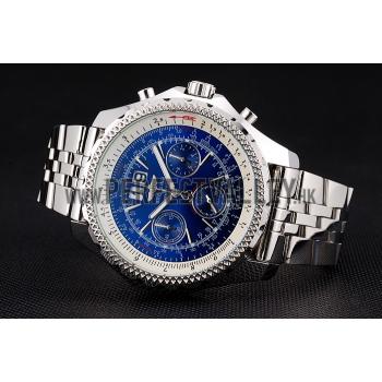 Breitling Bentley 6.75 Speed Blue Dial Stainless Steel Case And Bracelet 622214