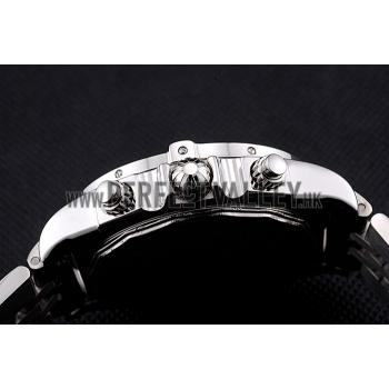 Breitling Chronomat Certifie Black Dial Stainless Steel Bracelet  622426