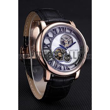 Cartier Rotonde Reversed Tourbillon White Dial 621949